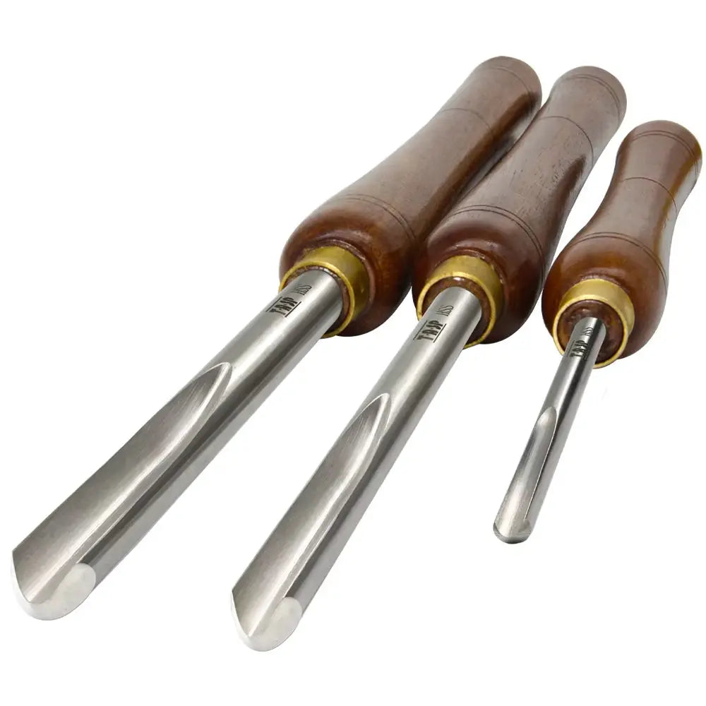 HSS Wood Turning Chisel Spindle Bowl Gouge Woodturning Tools Lathe Accessories with Walnut Handle for Woodworking Hobbies
