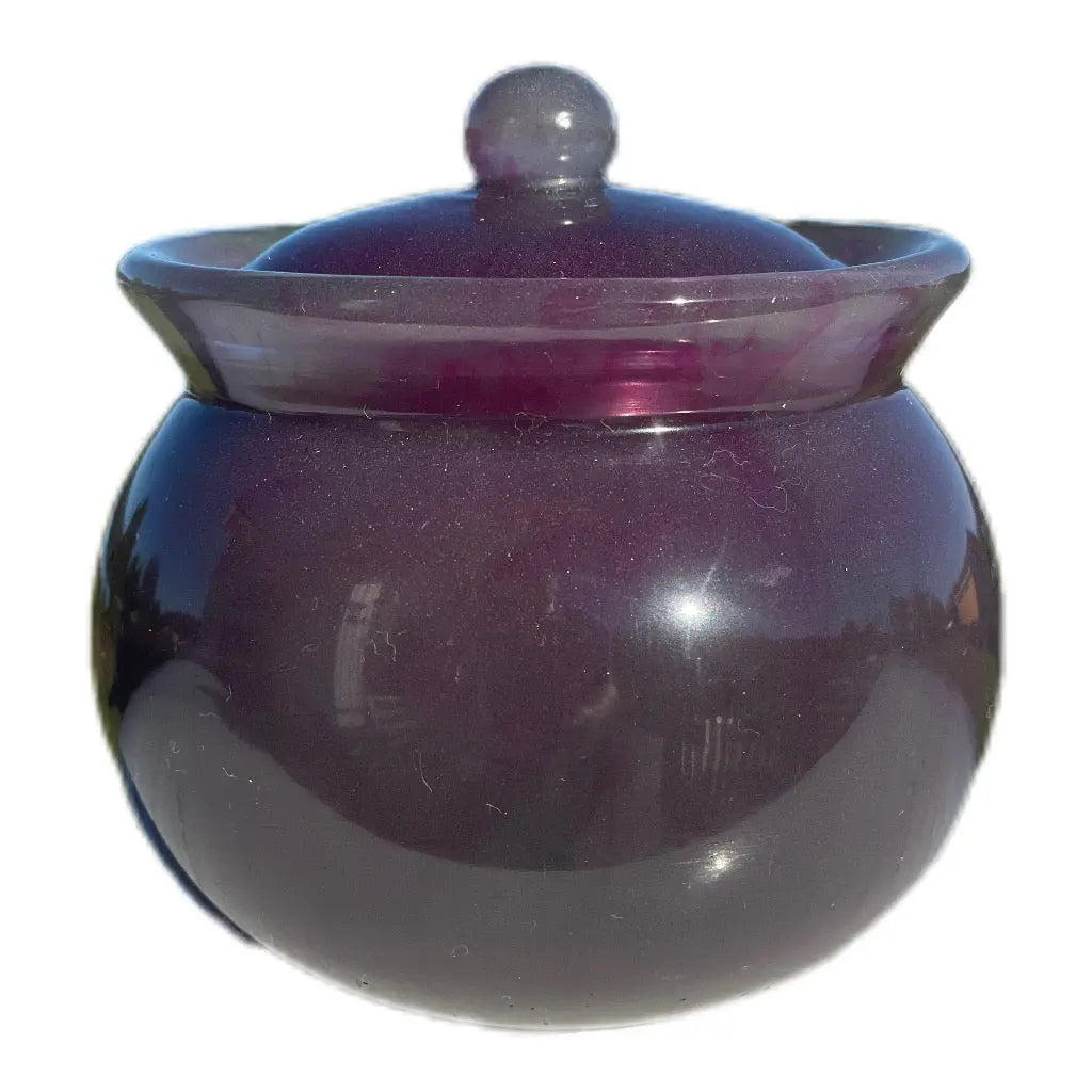 Elegant oppbevaring | Utsøkt håndlaget Epoxy Krukke med lokk Epoxy-Crafts