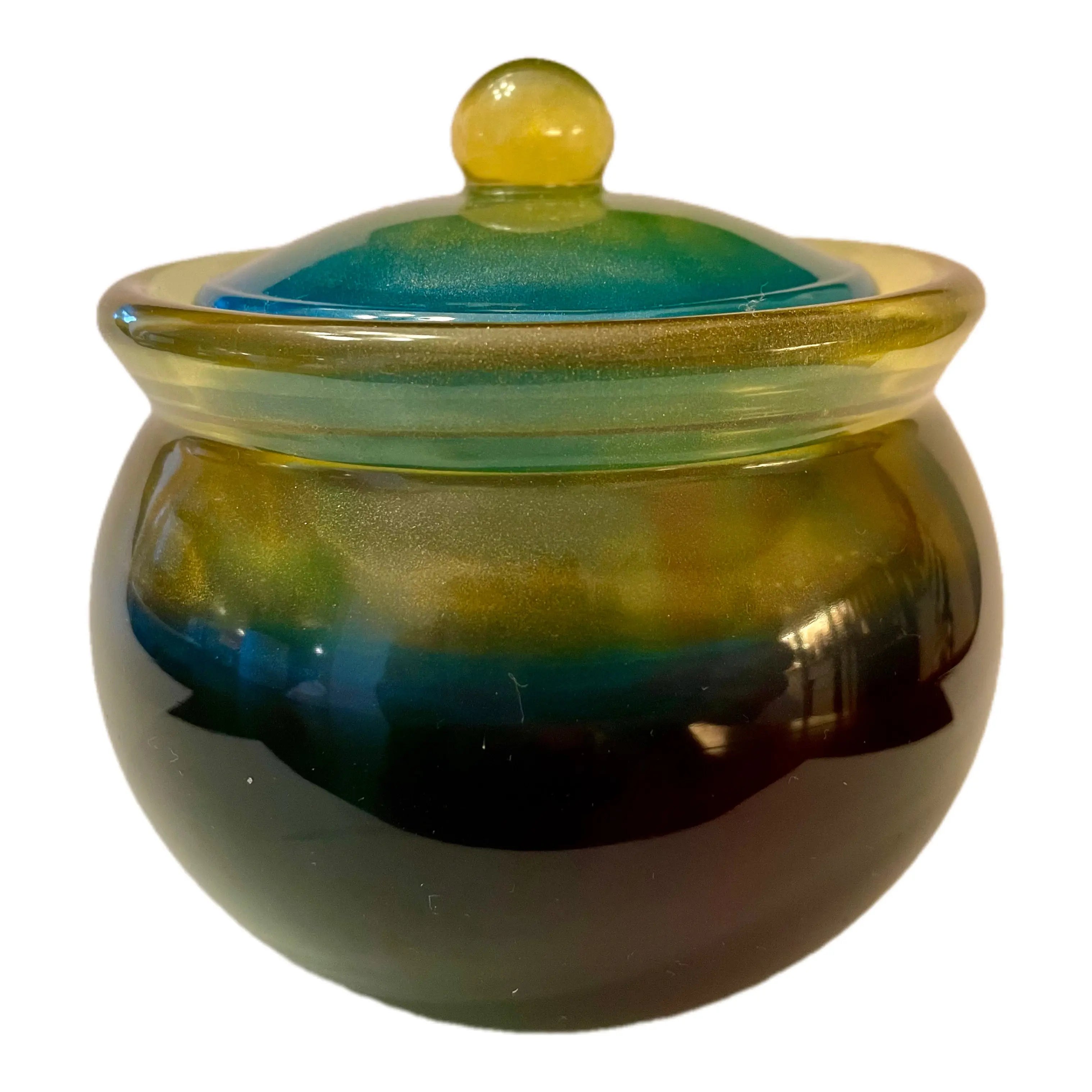 Elegant Handmade Epoxy Jar with Lid Epoxy-Crafts