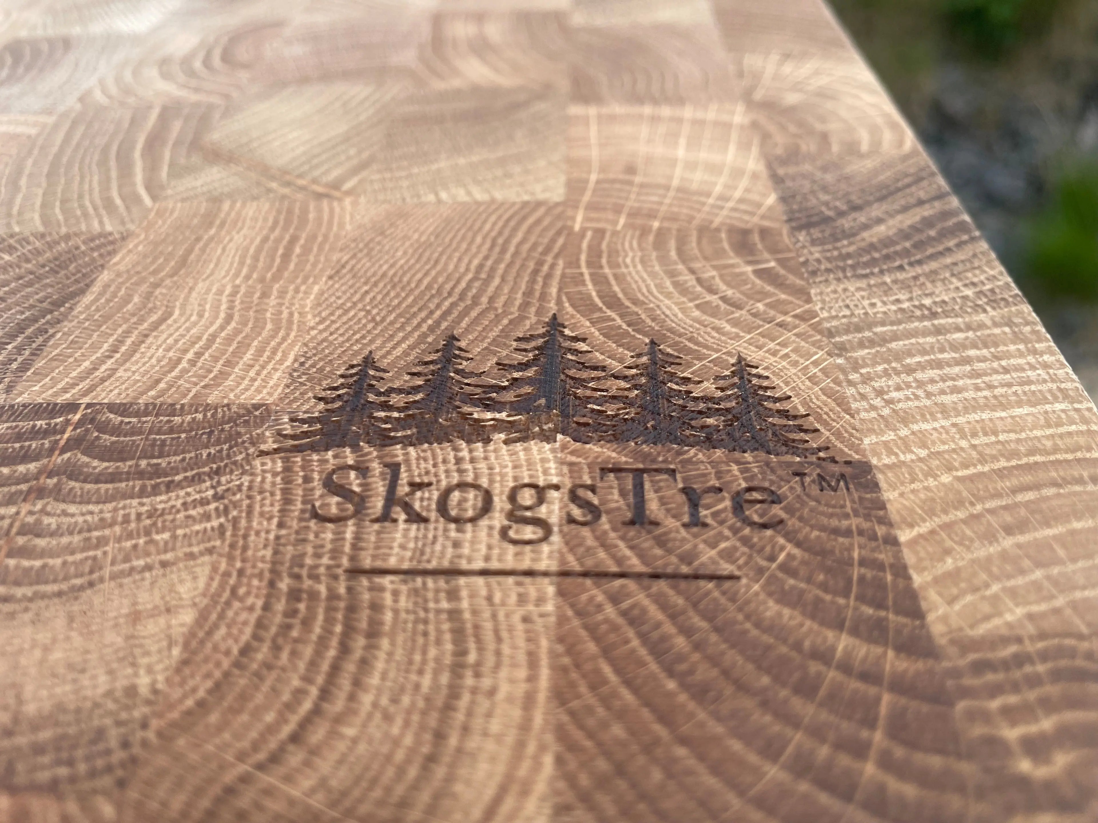 Premium Skjærefjøl i Eik Endeved 400 × 300 x 43 mm SkogsTre