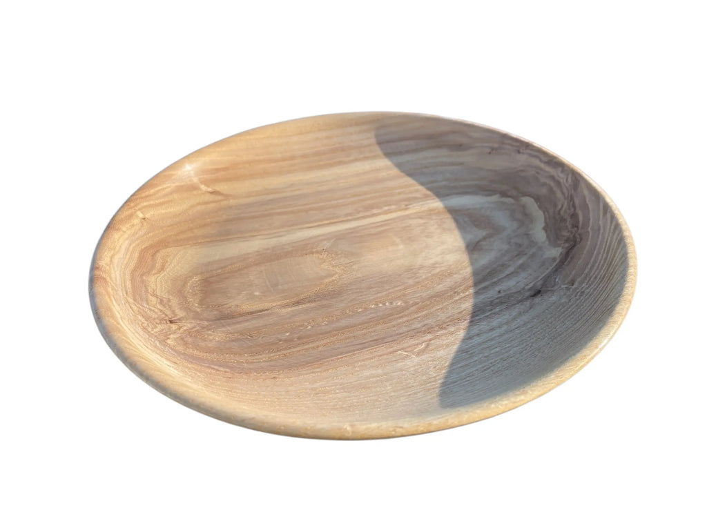 Hånddreid trefat i heltre – 22 cm Epoxy-Crafts