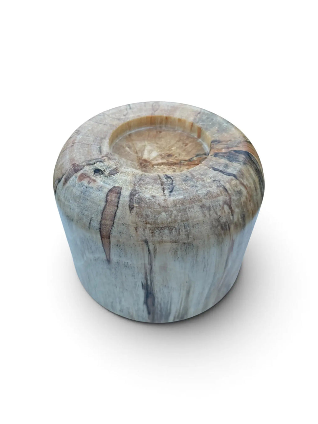 Håndreid krukke i surnet bjørk og sort epoxy – Ø12 cm Epoxy-Crafts