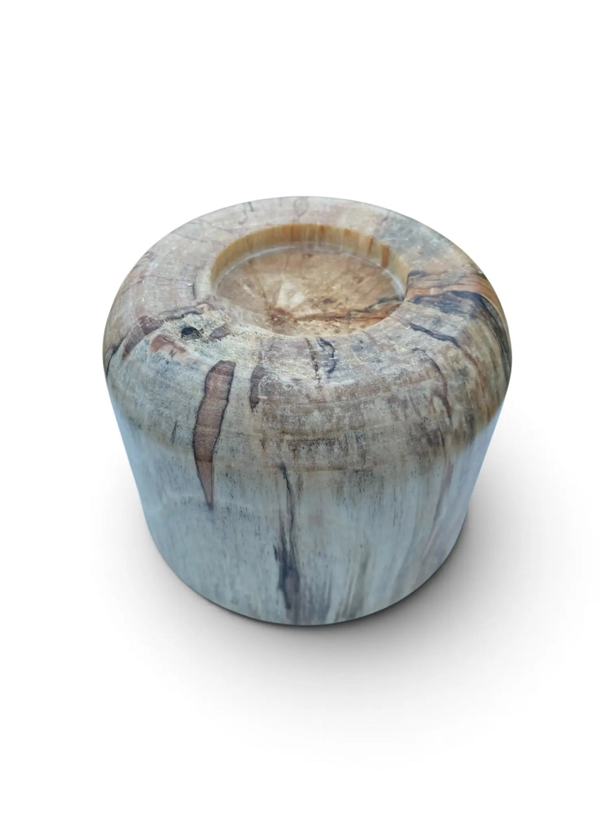 Håndreid krukke i surnet bjørk og sort epoxy – Ø12 cm Epoxy-Crafts