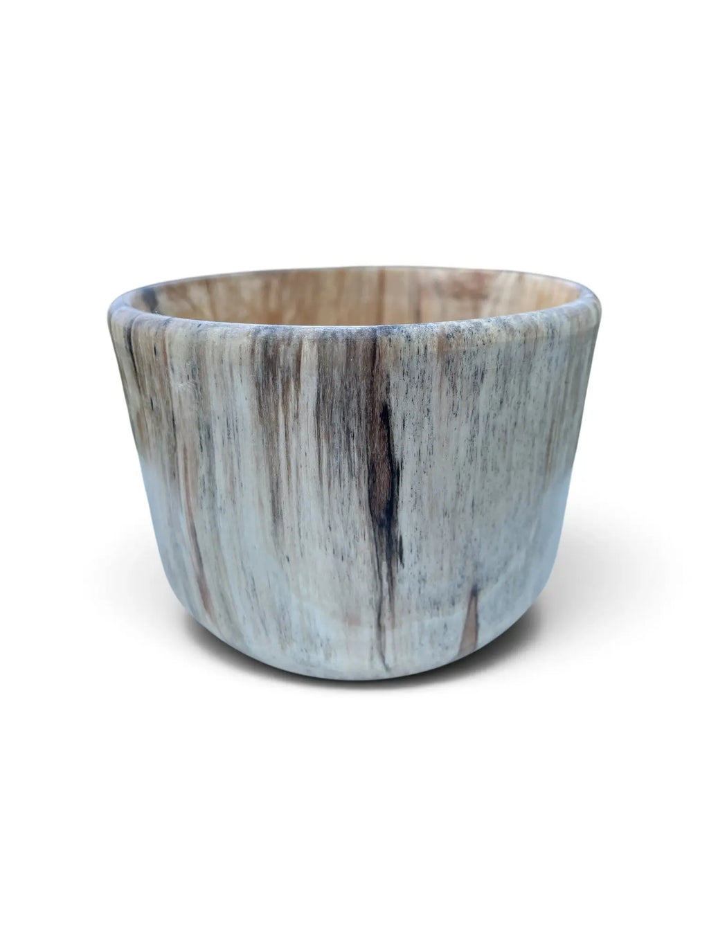 Håndreid krukke i surnet bjørk og sort epoxy – Ø12 cm Epoxy-Crafts