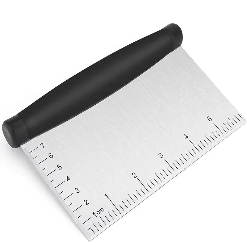 Multi-Purpose Dough Cutter Bench Scraper Stainless Steel Dough Pastry Bench Cutter Scraper for Bread Pizza JT138
