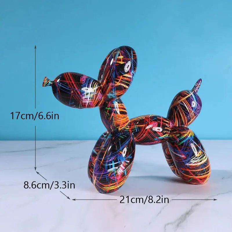 Nordic Balloon Dog Figurines for Interior Resin Doggy Home Entrance Living Room Desktop Decoration Accessories Gifts