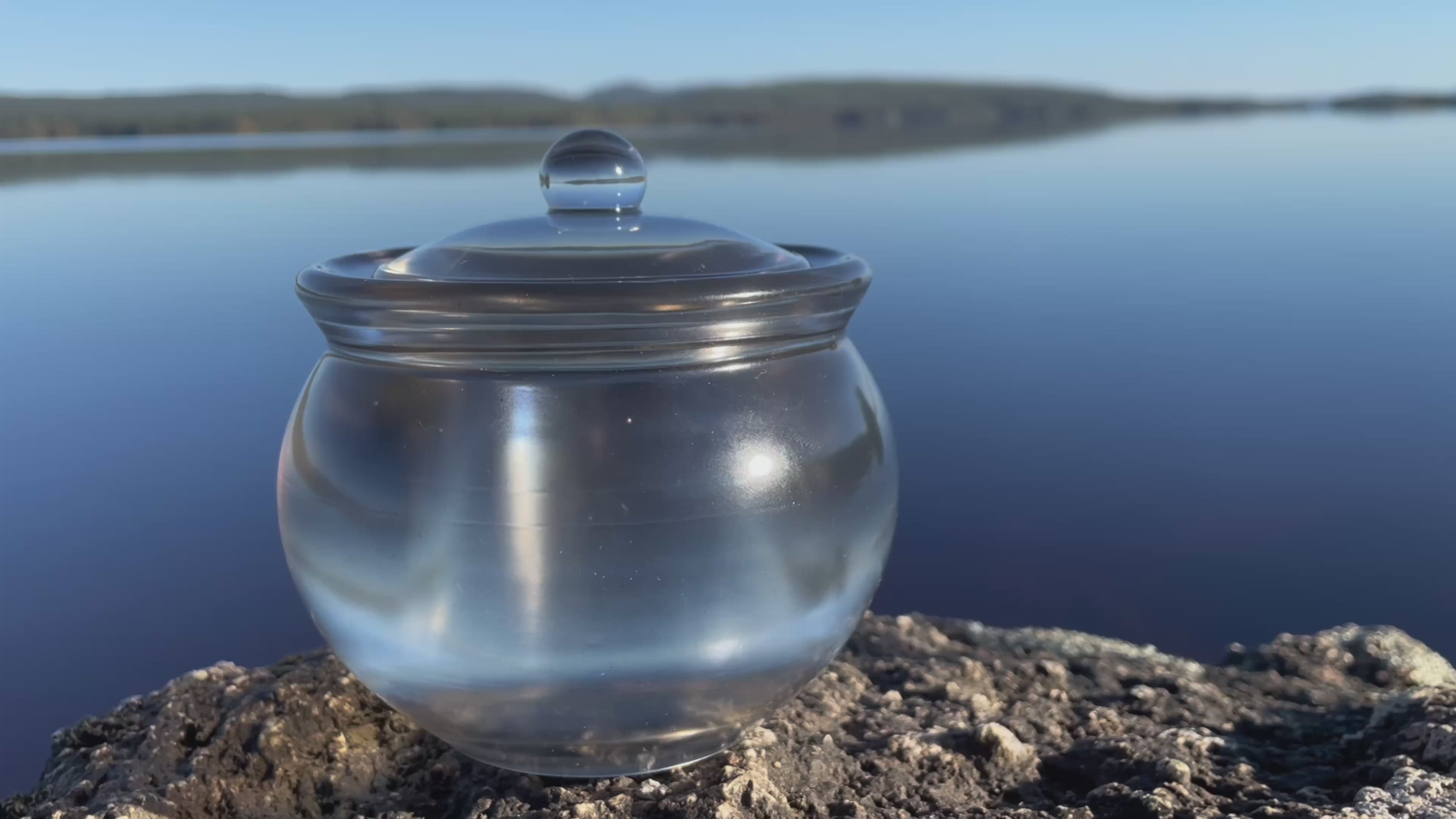 Elegant Handmade Epoxy Decorative jar with Lid